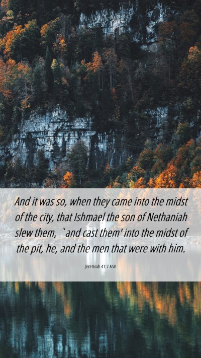 Picture 06 - Jeremiah 41:7 ASV Mobile Phone Wallpaper - And it was so, when they came into the midst of - Mobile Bible Verse Wallpaper
