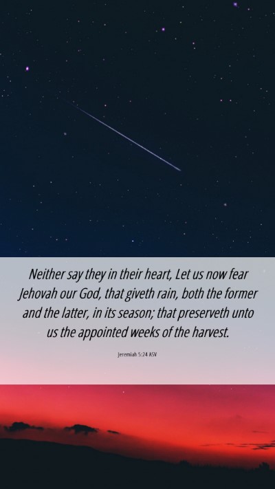Picture 06 - Jeremiah 5:24 ASV Mobile Phone Wallpaper - Neither say they in their heart, Let us now fear - Mobile Bible Verse Wallpaper