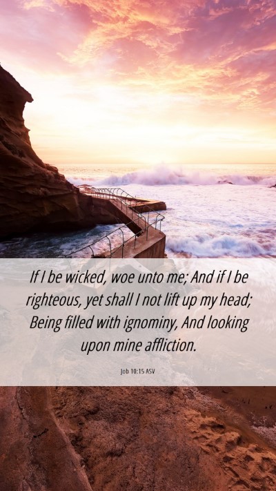 Picture 06 - Job 10:15 ASV Mobile Phone Wallpaper - If I be wicked, woe unto me; And if I be - Mobile Bible Verse Wallpaper