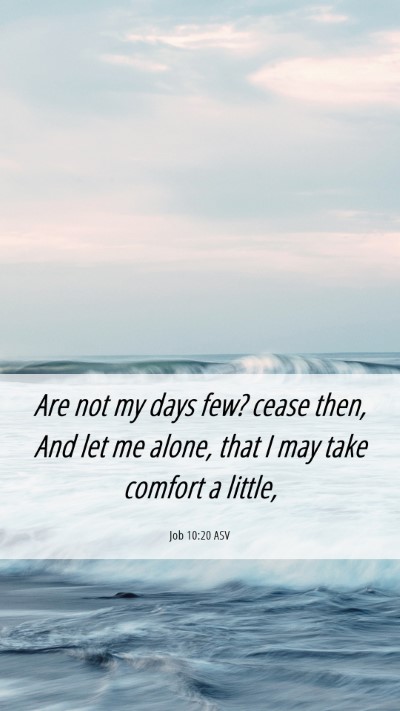 Picture 06 - Job 10:20 ASV Mobile Phone Wallpaper - Are not my days few? cease then, And let me - Mobile Bible Verse Wallpaper