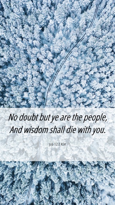 Picture 06 - Job 12:2 ASV Mobile Phone Wallpaper - No doubt but ye are the people, And wisdom shall - Mobile Bible Verse Wallpaper