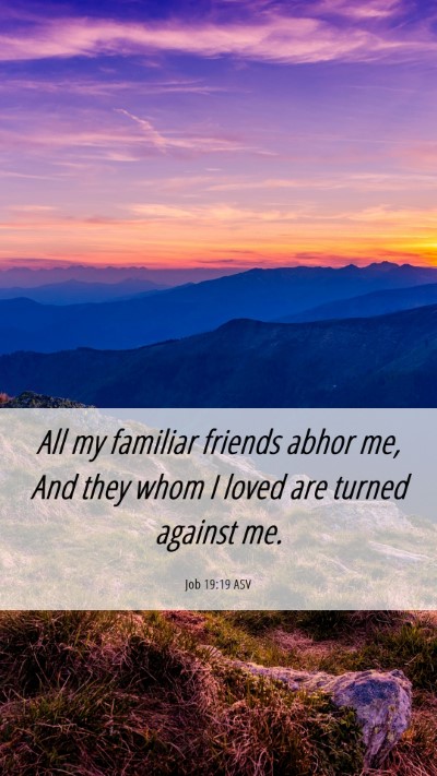 Picture 06 - Job 19:19 ASV Mobile Phone Wallpaper - All my familiar friends abhor me, And they whom I - Mobile Bible Verse Wallpaper