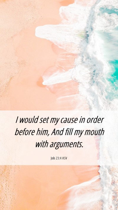 Picture 06 - Job 23:4 ASV Mobile Phone Wallpaper - I would set my cause in order before him, And - Mobile Bible Verse Wallpaper