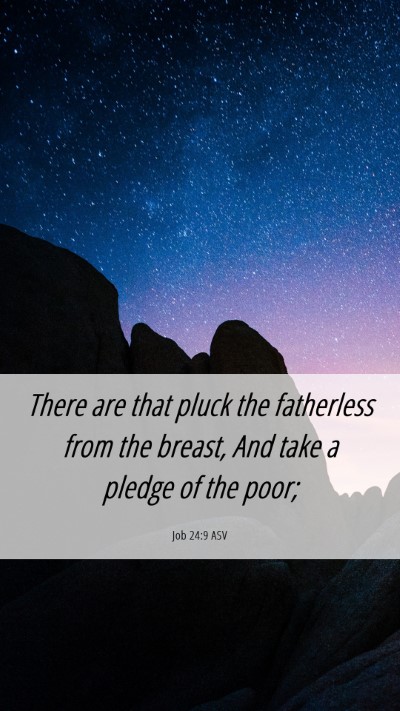Picture 06 - Job 24:9 ASV Mobile Phone Wallpaper - There are that pluck the fatherless from the - Mobile Bible Verse Wallpaper