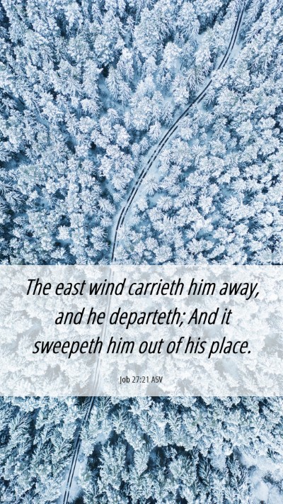 Picture 06 - Job 27:21 ASV Mobile Phone Wallpaper - The east wind carrieth him away, and he - Mobile Bible Verse Wallpaper