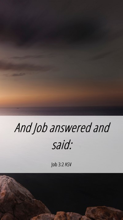 Picture 06 - Job 3:2 ASV Mobile Phone Wallpaper - And Job answered and - Mobile Bible Verse Wallpaper