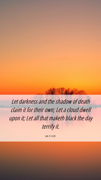 Picture 06 - Job 3:5 ASV Mobile Phone Wallpaper - Let darkness and the shadow of death claim it for - Mobile Bible Verse Wallpaper