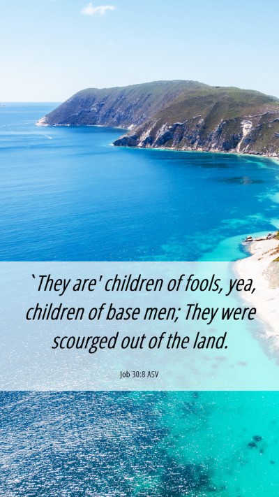 Picture 06 - Job 30:8 ASV Mobile Phone Wallpaper - `They are' children of fools, yea, children of - Mobile Bible Verse Wallpaper