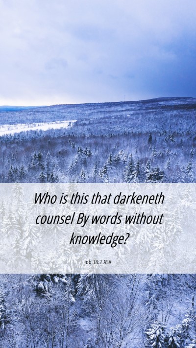 Picture 06 - Job 38:2 ASV Mobile Phone Wallpaper - Who is this that darkeneth counsel By words - Mobile Bible Verse Wallpaper