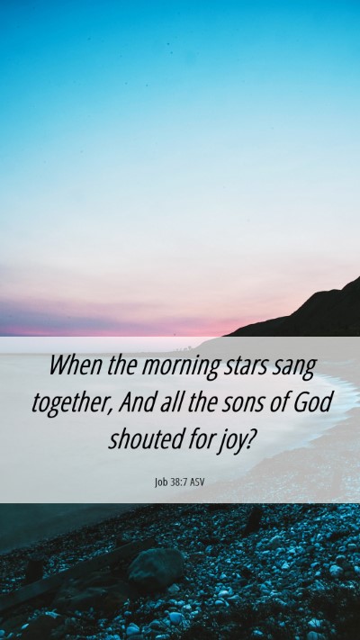 Picture 06 - Job 38:7 ASV Mobile Phone Wallpaper - When the morning stars sang together, And all the - Mobile Bible Verse Wallpaper