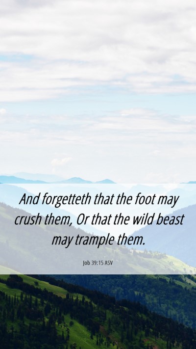 Picture 06 - Job 39:15 ASV Mobile Phone Wallpaper - And forgetteth that the foot may crush them, Or - Mobile Bible Verse Wallpaper
