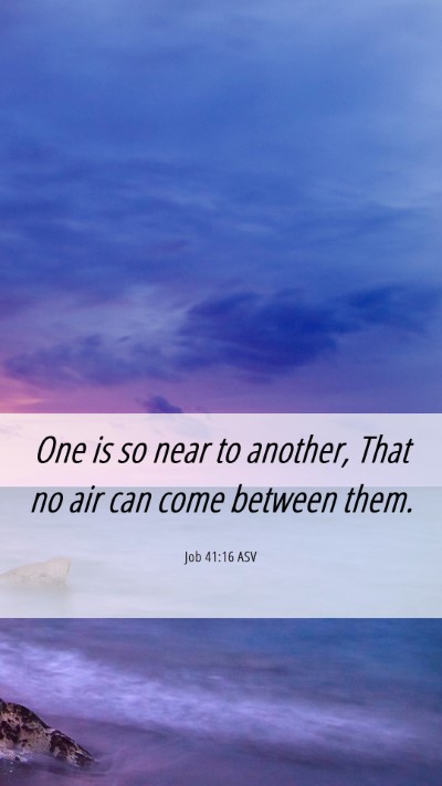 Picture 06 - Job 41:16 ASV Mobile Phone Wallpaper - One is so near to another, That no air can come - Mobile Bible Verse Wallpaper
