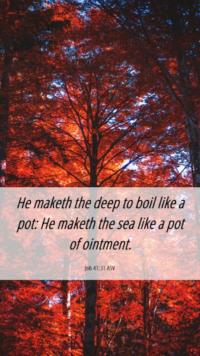 Picture 06 - Job 41:31 ASV Mobile Phone Wallpaper - He maketh the deep to boil like a pot: He maketh - Mobile Bible Verse Wallpaper