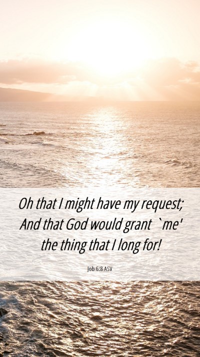 Picture 06 - Job 6:8 ASV Mobile Phone Wallpaper - Oh that I might have my request; And that God - Mobile Bible Verse Wallpaper