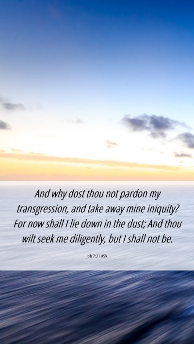 Picture 06 - Job 7:21 ASV Mobile Phone Wallpaper - And why dost thou not pardon my transgression, - Mobile Bible Verse Wallpaper