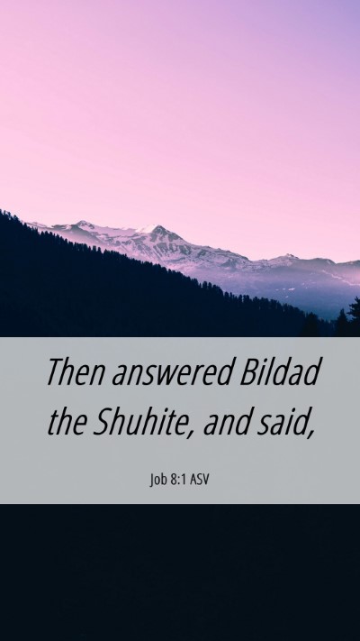 Picture 06 - Job 8:1 ASV Mobile Phone Wallpaper - Then answered Bildad the Shuhite, and - Mobile Bible Verse Wallpaper