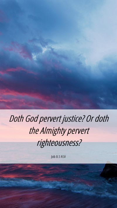Picture 06 - Job 8:3 ASV Mobile Phone Wallpaper - Doth God pervert justice? Or doth the Almighty - Mobile Bible Verse Wallpaper