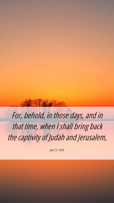 Picture 06 - Joel 3:1 ASV Mobile Phone Wallpaper - For, behold, in those days, and in that time, - Mobile Bible Verse Wallpaper
