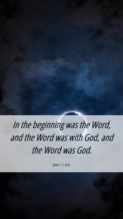 Picture 06 - John 1:1 ASV Mobile Phone Wallpaper - In the beginning was the Word, and the Word was - Mobile Bible Verse Wallpaper