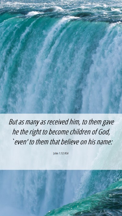 Picture 06 - John 1:12 ASV Mobile Phone Wallpaper - But as many as received him, to them gave he the - Mobile Bible Verse Wallpaper