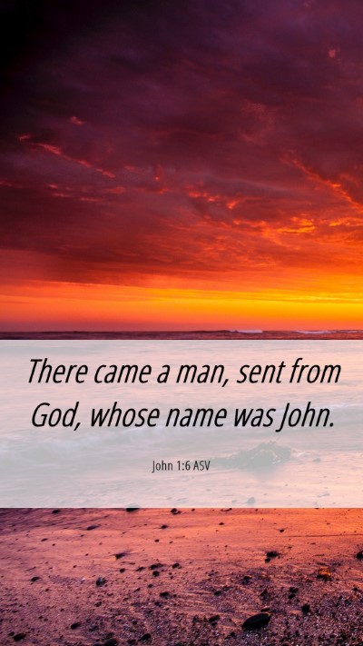 Picture 06 - John 1:6 ASV Mobile Phone Wallpaper - There came a man, sent from God, whose name was - Mobile Bible Verse Wallpaper