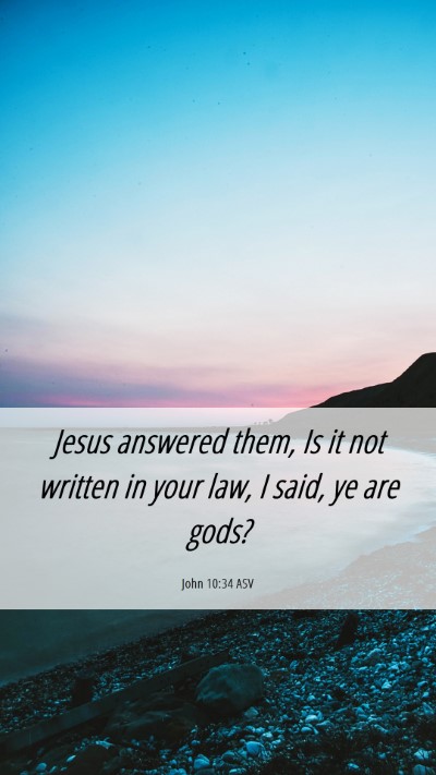 Picture 06 - John 10:34 ASV Mobile Phone Wallpaper - Jesus answered them, Is it not written in your - Mobile Bible Verse Wallpaper