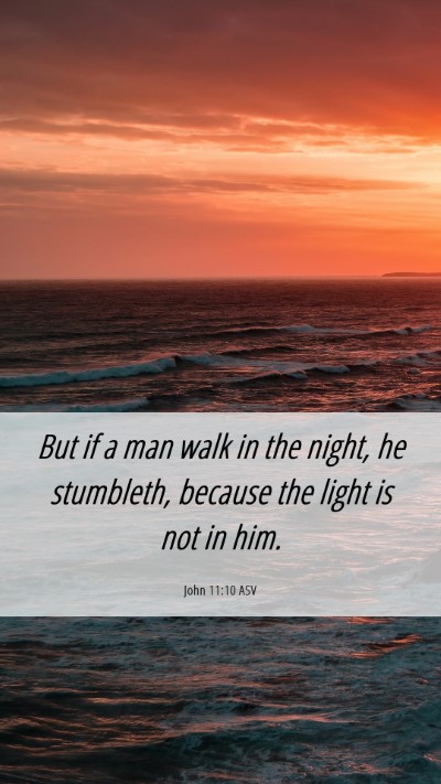 Picture 06 - John 11:10 ASV Mobile Phone Wallpaper - But if a man walk in the night, he stumbleth, - Mobile Bible Verse Wallpaper