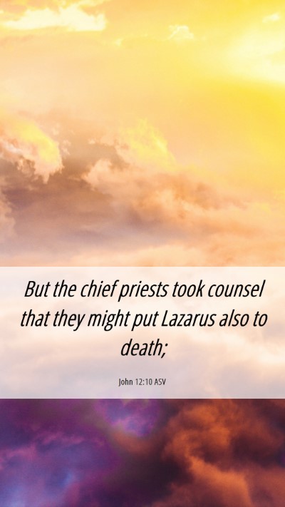 Picture 06 - John 12:10 ASV Mobile Phone Wallpaper - But the chief priests took counsel that they - Mobile Bible Verse Wallpaper