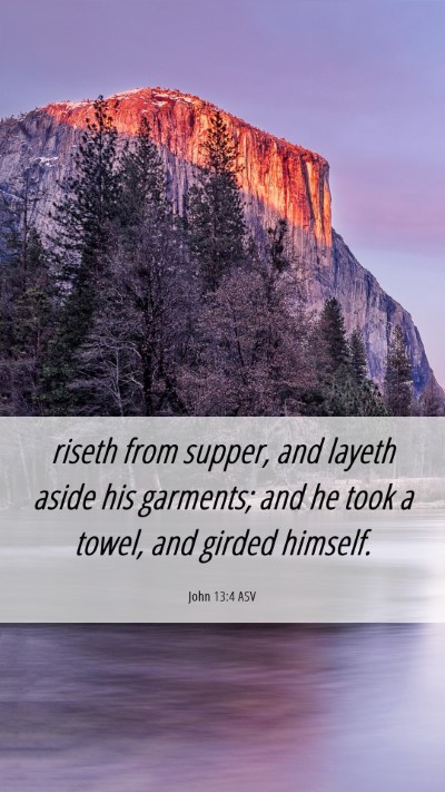 Picture 06 - John 13:4 ASV Mobile Phone Wallpaper - riseth from supper, and layeth aside his - Mobile Bible Verse Wallpaper