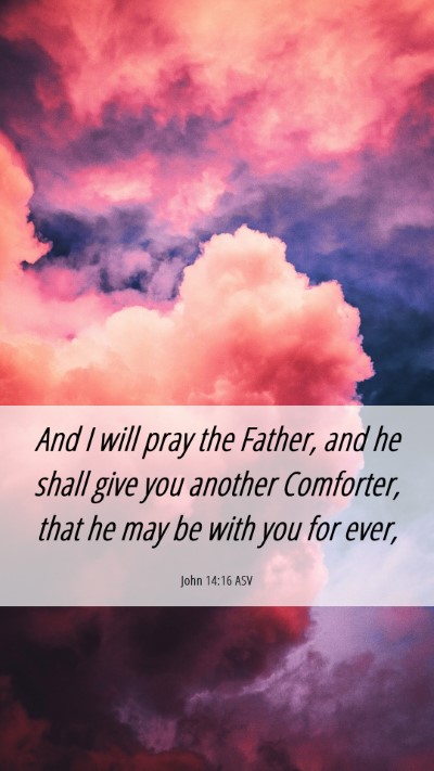 Picture 06 - John 14:16 ASV Mobile Phone Wallpaper - And I will pray the Father, and he shall give you - Mobile Bible Verse Wallpaper
