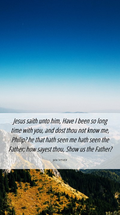 Picture 06 - John 14:9 ASV Mobile Phone Wallpaper - Jesus saith unto him, Have I been so long time - Mobile Bible Verse Wallpaper