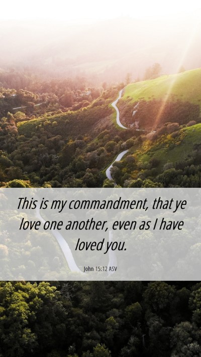 Picture 06 - John 15:12 ASV Mobile Phone Wallpaper - This is my commandment, that ye love one another, - Mobile Bible Verse Wallpaper
