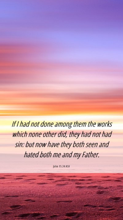 Picture 06 - John 15:24 ASV Mobile Phone Wallpaper - If I had not done among them the works which none - Mobile Bible Verse Wallpaper