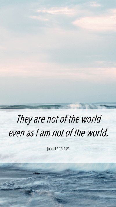 Picture 06 - John 17:16 ASV Mobile Phone Wallpaper - They are not of the world even as I am not of the - Mobile Bible Verse Wallpaper