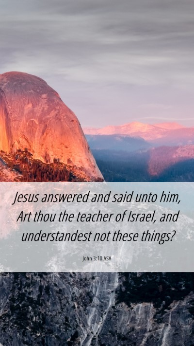 Picture 06 - John 3:10 ASV Mobile Phone Wallpaper - Jesus answered and said unto him, Art thou the - Mobile Bible Verse Wallpaper