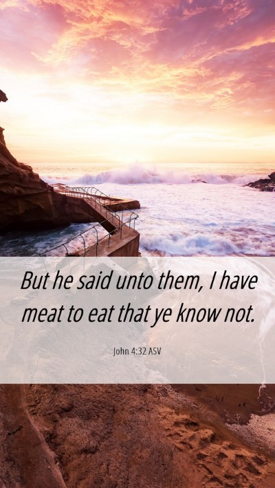 Picture 06 - John 4:32 ASV Mobile Phone Wallpaper - But he said unto them, I have meat to eat that ye - Mobile Bible Verse Wallpaper