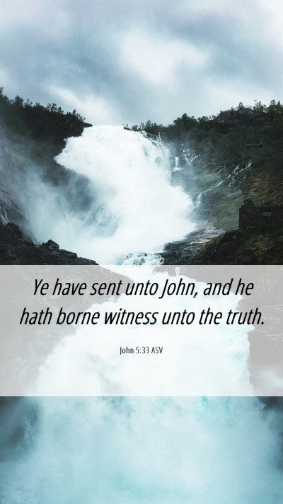 Picture 06 - John 5:33 ASV Mobile Phone Wallpaper - Ye have sent unto John, and he hath borne witness - Mobile Bible Verse Wallpaper