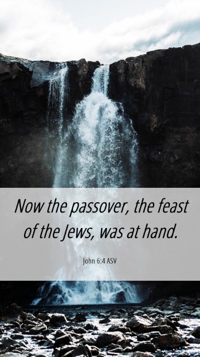 Picture 06 - John 6:4 ASV Mobile Phone Wallpaper - Now the passover, the feast of the Jews, was at - Mobile Bible Verse Wallpaper