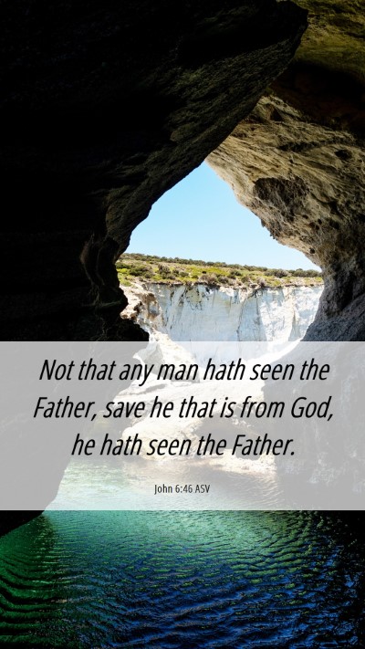 Picture 06 - John 6:46 ASV Mobile Phone Wallpaper - Not that any man hath seen the Father, save he - Mobile Bible Verse Wallpaper