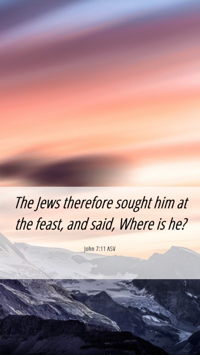 Picture 06 - John 7:11 ASV Mobile Phone Wallpaper - The Jews therefore sought him at the feast, and - Mobile Bible Verse Wallpaper