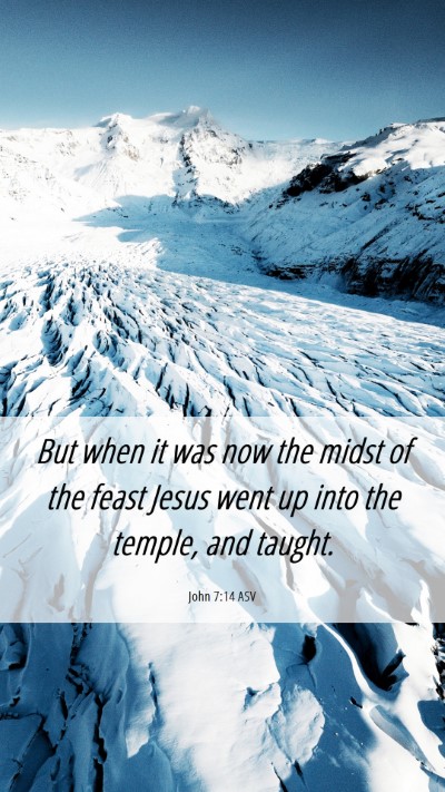 Picture 06 - John 7:14 ASV Mobile Phone Wallpaper - But when it was now the midst of the feast Jesus - Mobile Bible Verse Wallpaper