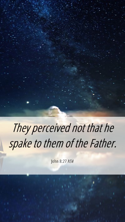 Picture 06 - John 8:27 ASV Mobile Phone Wallpaper - They perceived not that he spake to them of the - Mobile Bible Verse Wallpaper