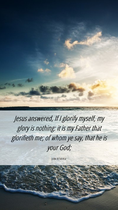 Picture 06 - John 8:54 ASV Mobile Phone Wallpaper - Jesus answered, If I glorify myself, my glory is - Mobile Bible Verse Wallpaper