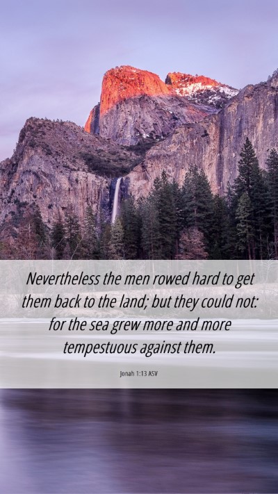 Picture 06 - Jonah 1:13 ASV Mobile Phone Wallpaper - Nevertheless the men rowed hard to get them back - Mobile Bible Verse Wallpaper