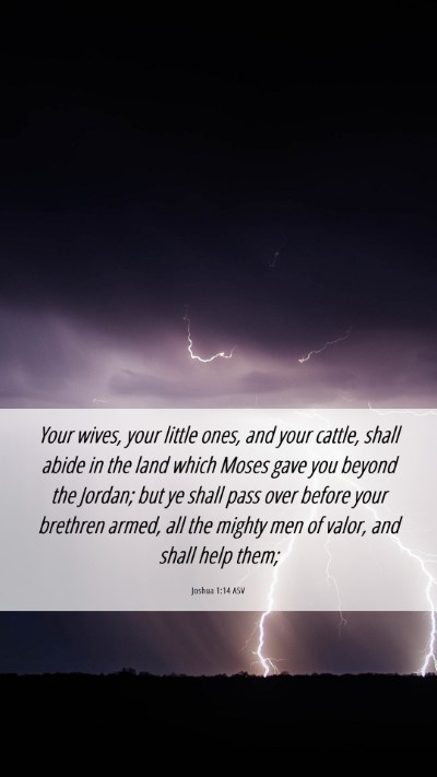 Picture 06 - Joshua 1:14 ASV Mobile Phone Wallpaper - Your wives, your little ones, and your cattle, - Mobile Bible Verse Wallpaper