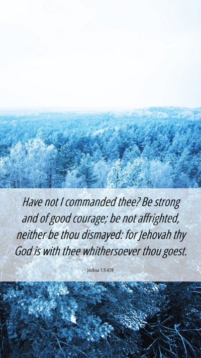 Picture 06 - Joshua 1:9 ASV Mobile Phone Wallpaper - Have not I commanded thee? Be strong and of good - Mobile Bible Verse Wallpaper