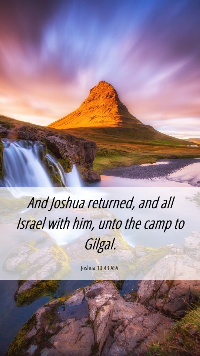 Picture 06 - Joshua 10:43 ASV Mobile Phone Wallpaper - And Joshua returned, and all Israel with him, - Mobile Bible Verse Wallpaper