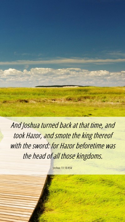 Picture 06 - Joshua 11:10 ASV Mobile Phone Wallpaper - And Joshua turned back at that time, and took - Mobile Bible Verse Wallpaper