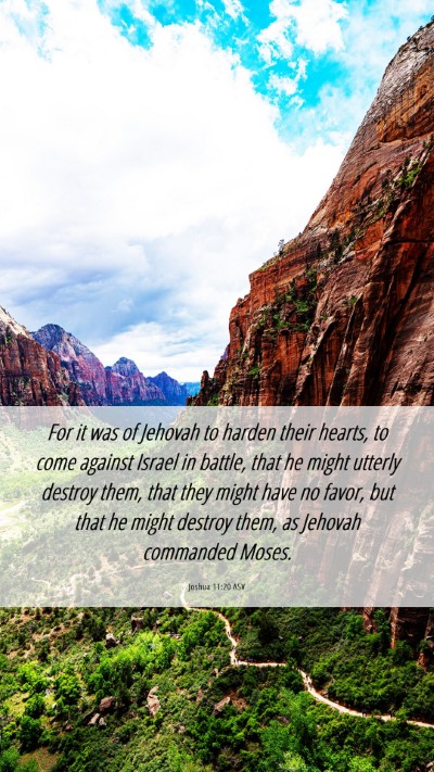 Picture 06 - Joshua 11:20 ASV Mobile Phone Wallpaper - For it was of Jehovah to harden their hearts, to - Mobile Bible Verse Wallpaper