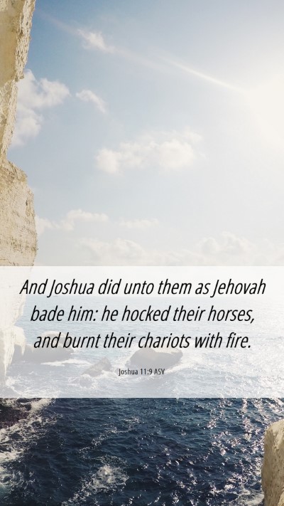 Picture 06 - Joshua 11:9 ASV Mobile Phone Wallpaper - And Joshua did unto them as Jehovah bade him: he - Mobile Bible Verse Wallpaper
